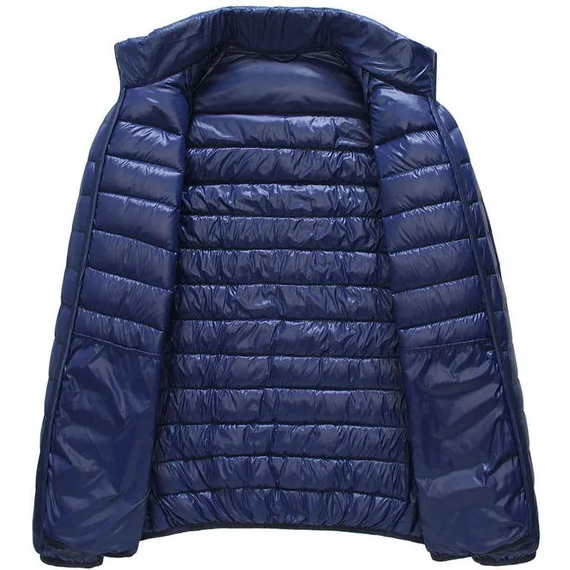 0-10℃ Men Winter Jackets Autumn Winter Ultra Light Duck Down Jackets Casual Portable Puffy Winter Coat for Men 4XL 5XL 6XL