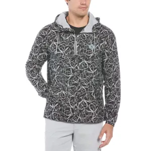 1/4 Zip Penguin Print Golf Windbreaker Jacket