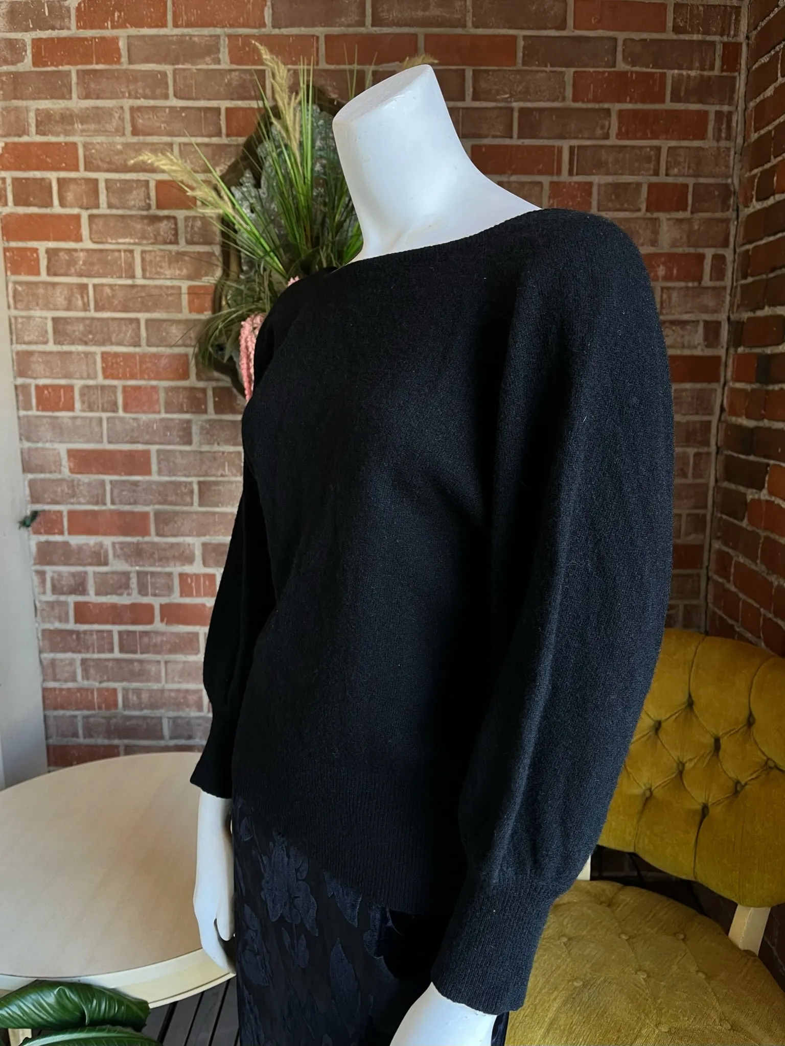 1980s ESPRIT Black Sweater