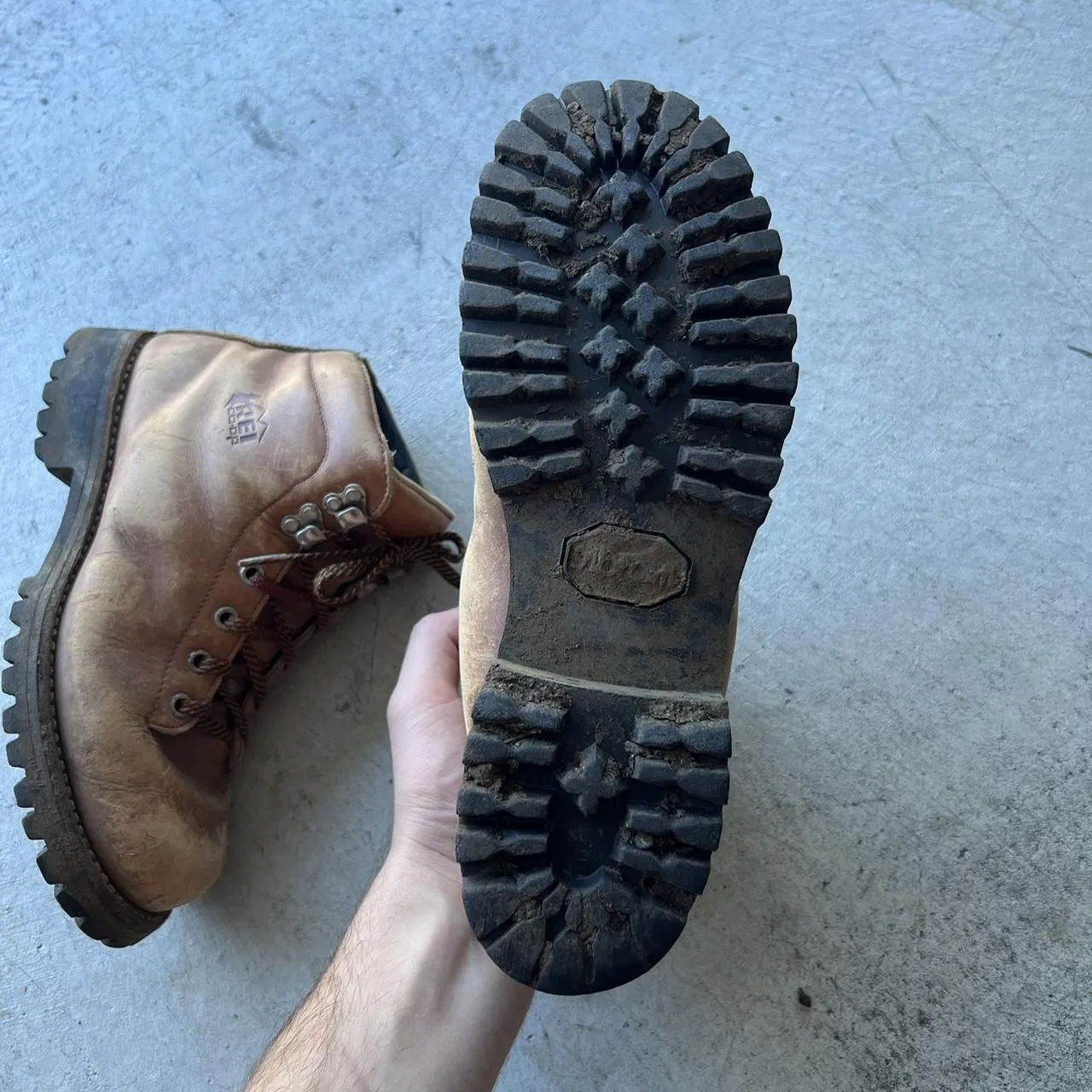 80s REI Vibram Sole Hiking Boots- M's 6, W's 7.5