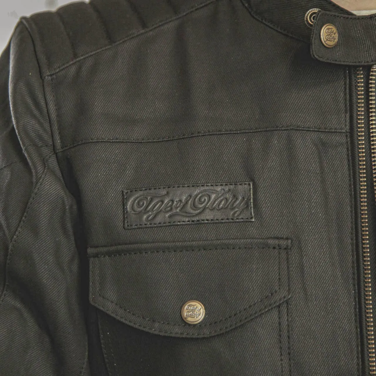 Age of Glory Worker Waxed Cotton Jacket - Black