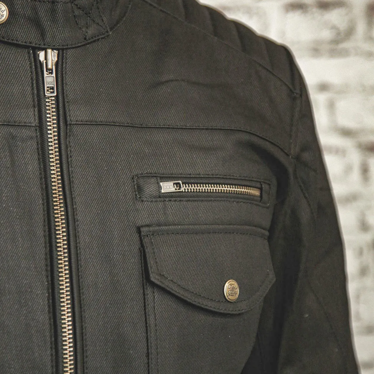 Age of Glory Worker Waxed Cotton Jacket - Black