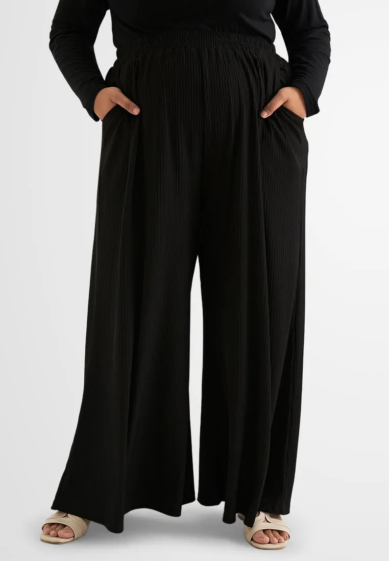 Alicia DEMURE Straight Cut Wide Leg Pants