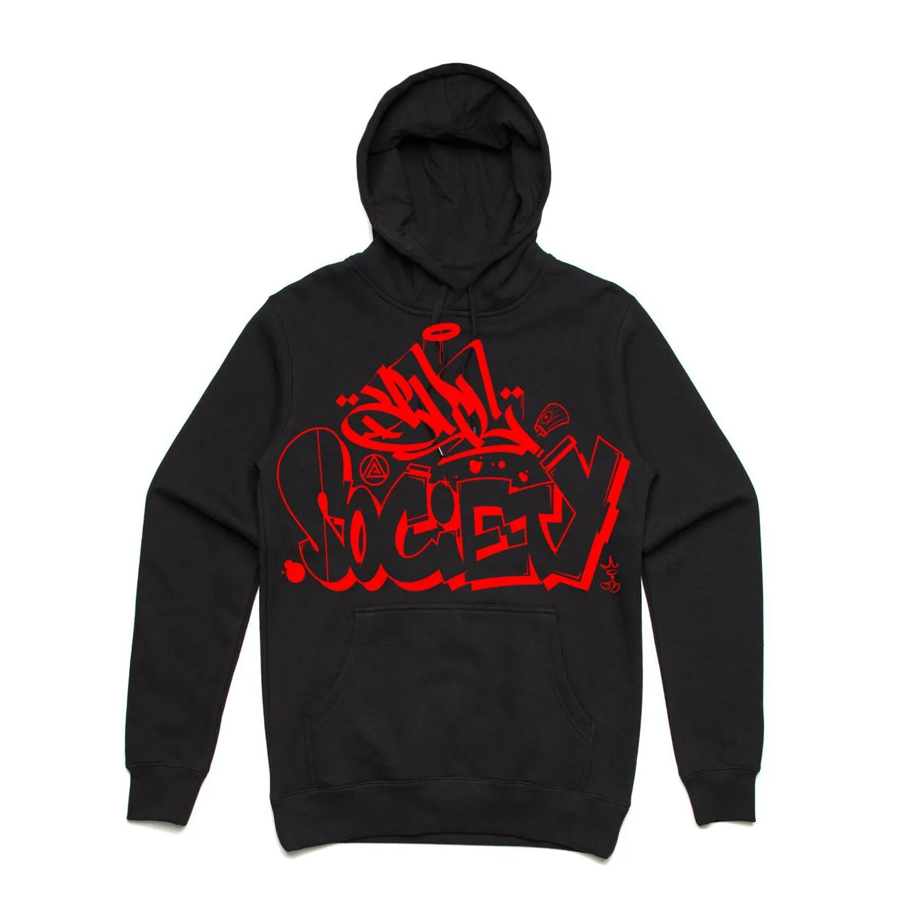 Art Society x Retro Kings x SLISKY GRAFFITI HOODIE BLACK