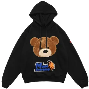 Bear Patchwork Pullover Hoodies