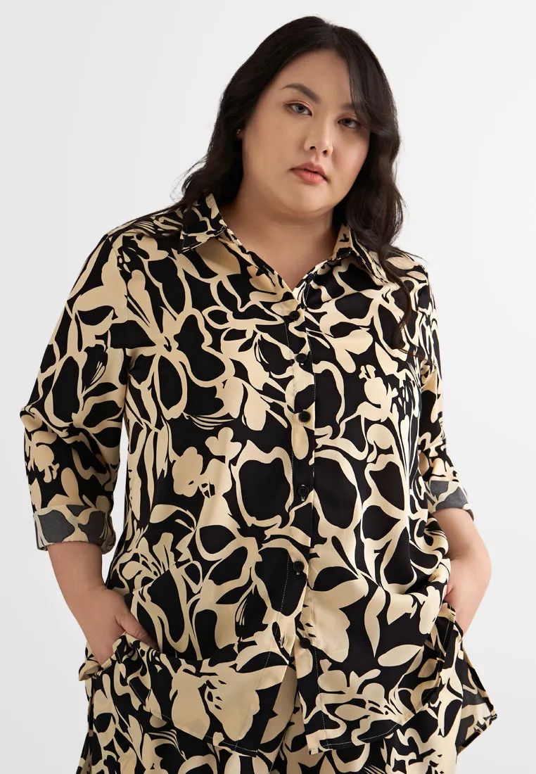 Bexley Printed Long Sleeves Flowy Shirt