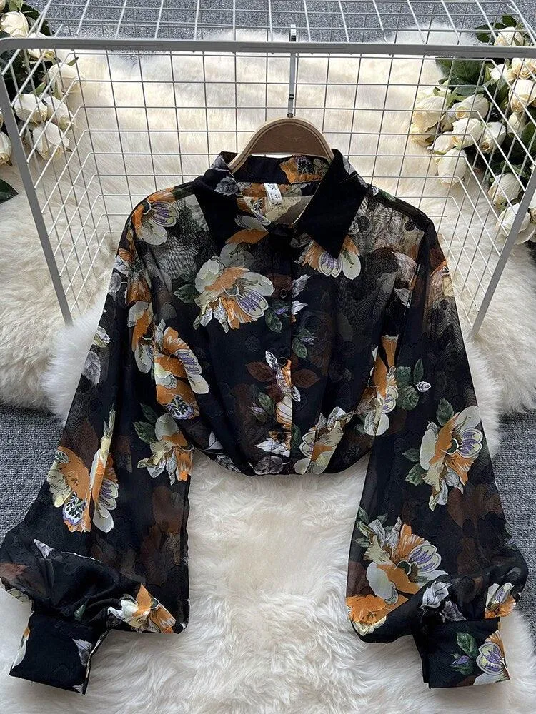 Boho Chiffon Floral Blouse