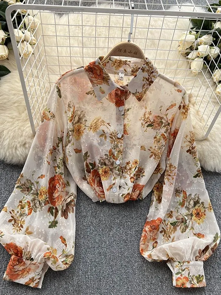 Boho Chiffon Floral Blouse