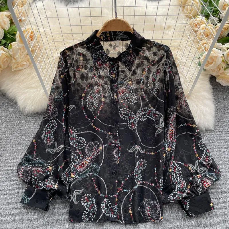 Boho Chiffon Floral Blouse