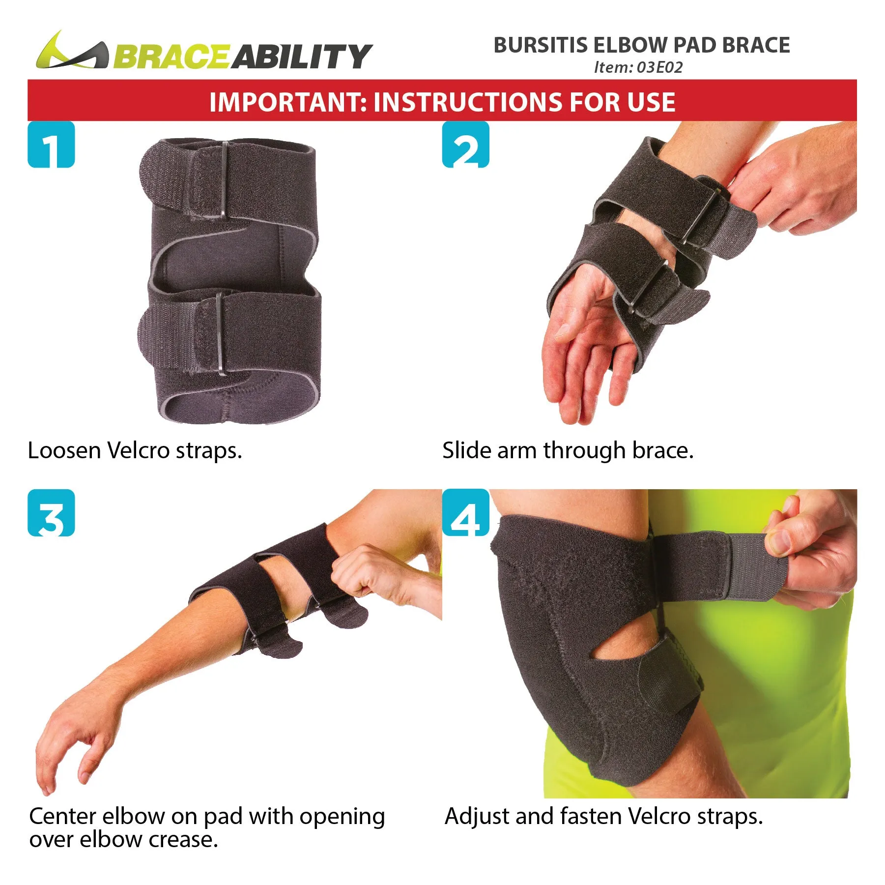 Bursitis Elbow Pad Brace | Compression Wrap for Olecranon Joint Pain & Bursa Protection