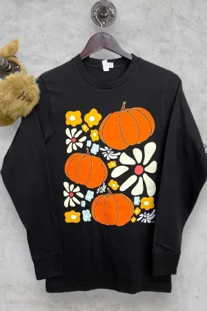 CH LS DTF 3 PUMPKINS - BLACK