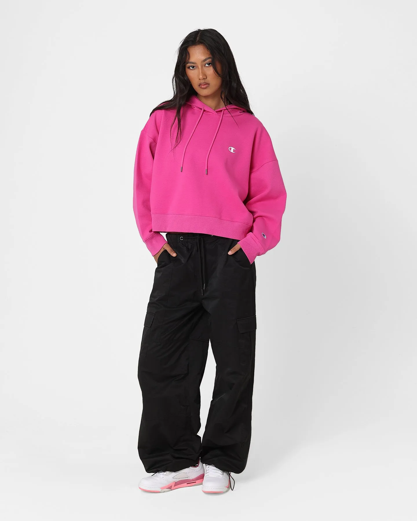 Champion Women's Rochester Base Hoodie Peony Parade Pink