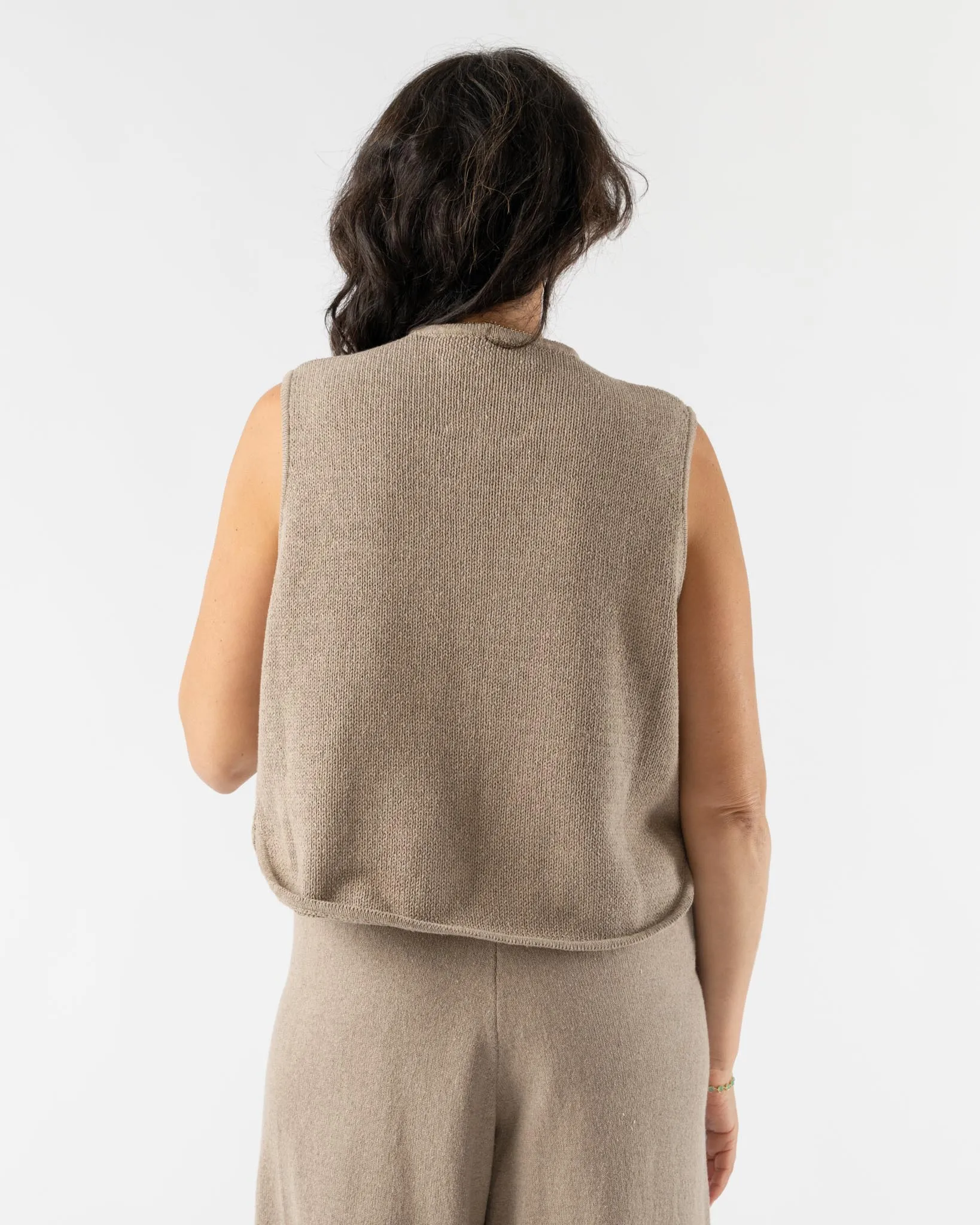 Cordera Cotton Waistcoat in Taupe