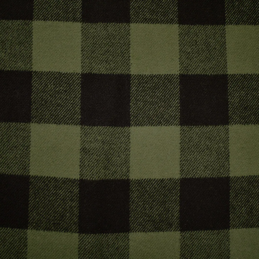 Cozy Cotton Flannel Buffalo Check Plaid Olive/Black SY