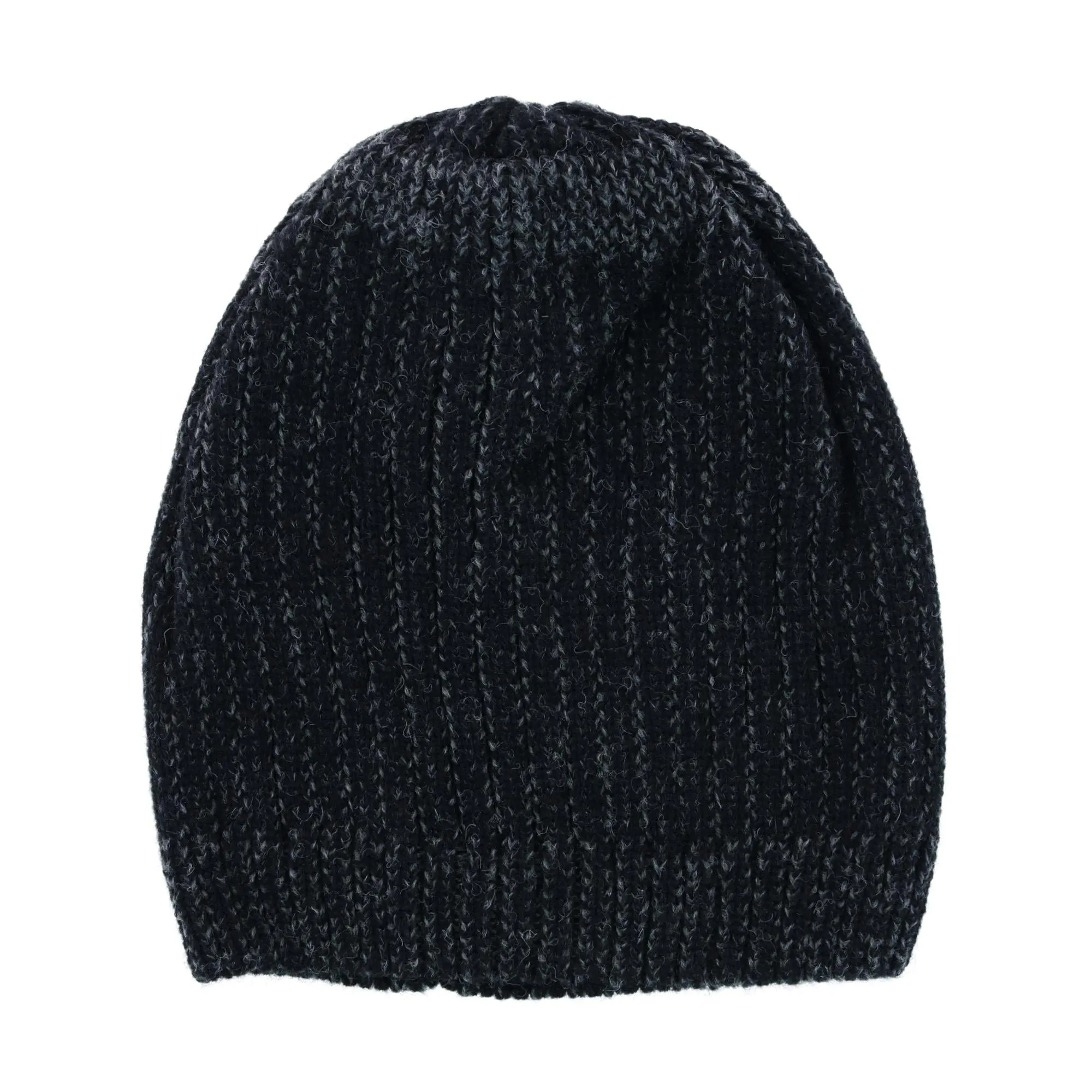 CTM® Men's Ribbed Knit Mixed Wool Beanie