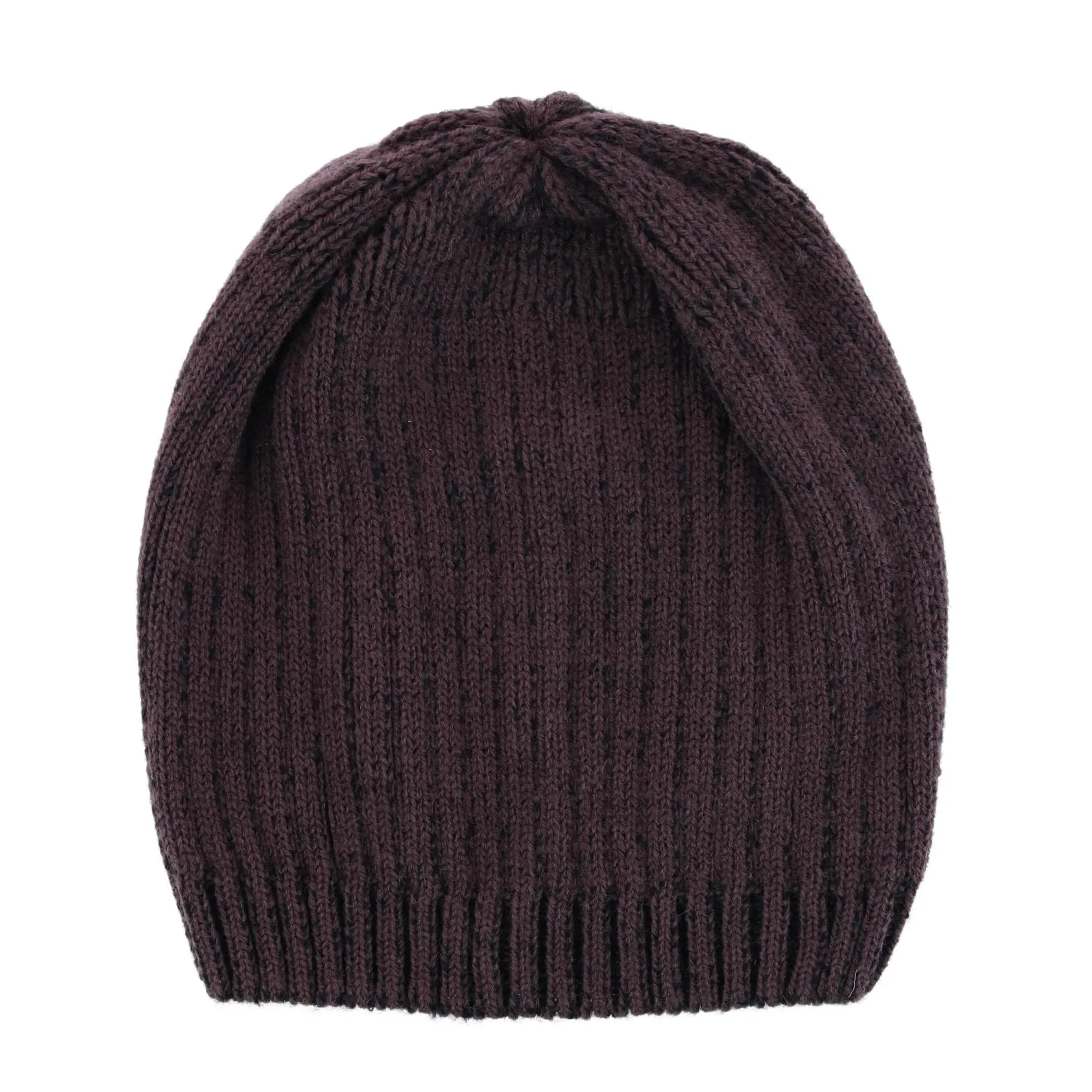 CTM® Men's Ribbed Knit Mixed Wool Beanie