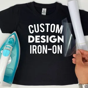 Custom Iron-On Vinyl Transfer | Name Text Word for T-Shirts