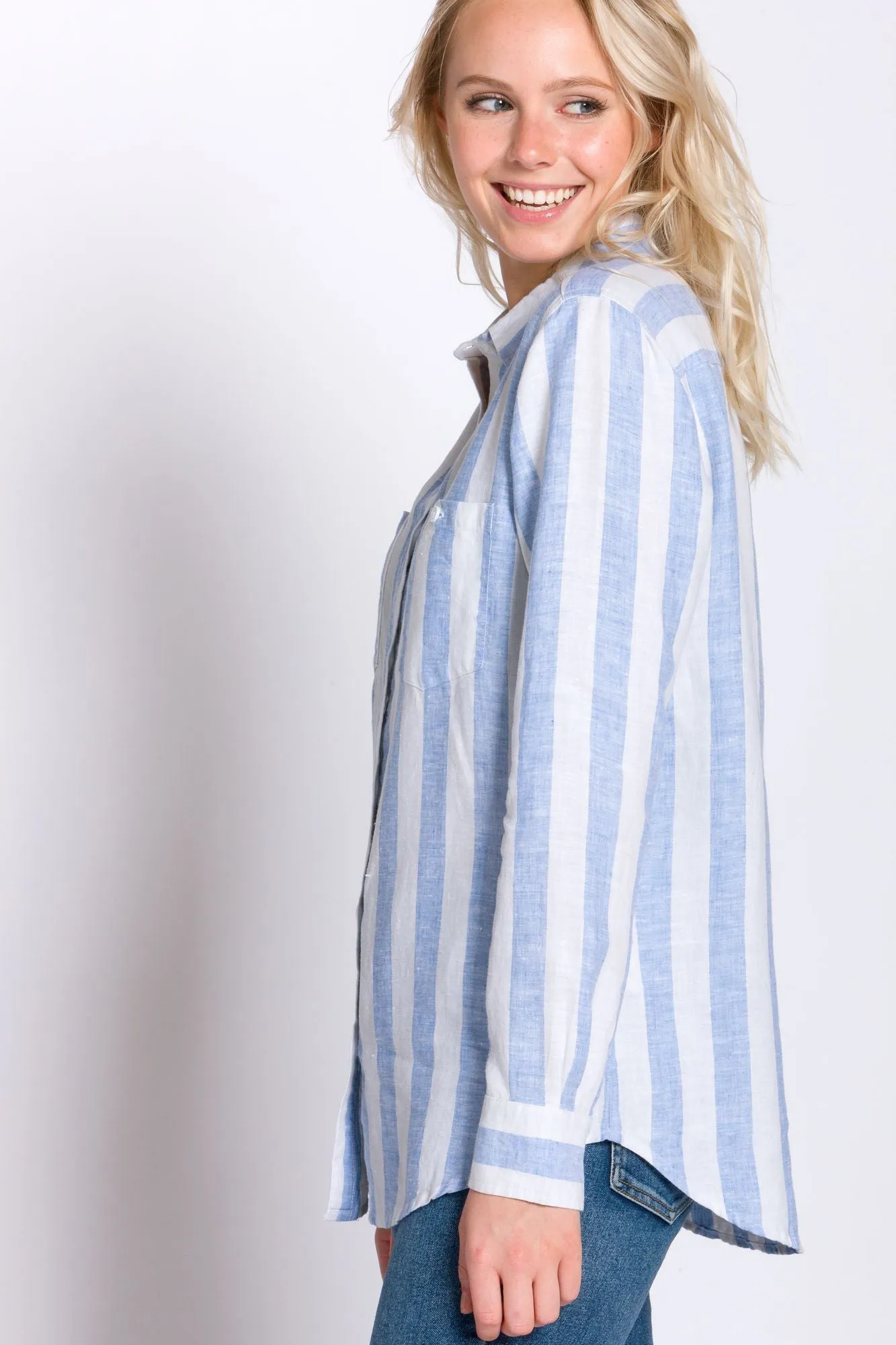 Delora | Women's Long Sleeve Linen Shirt