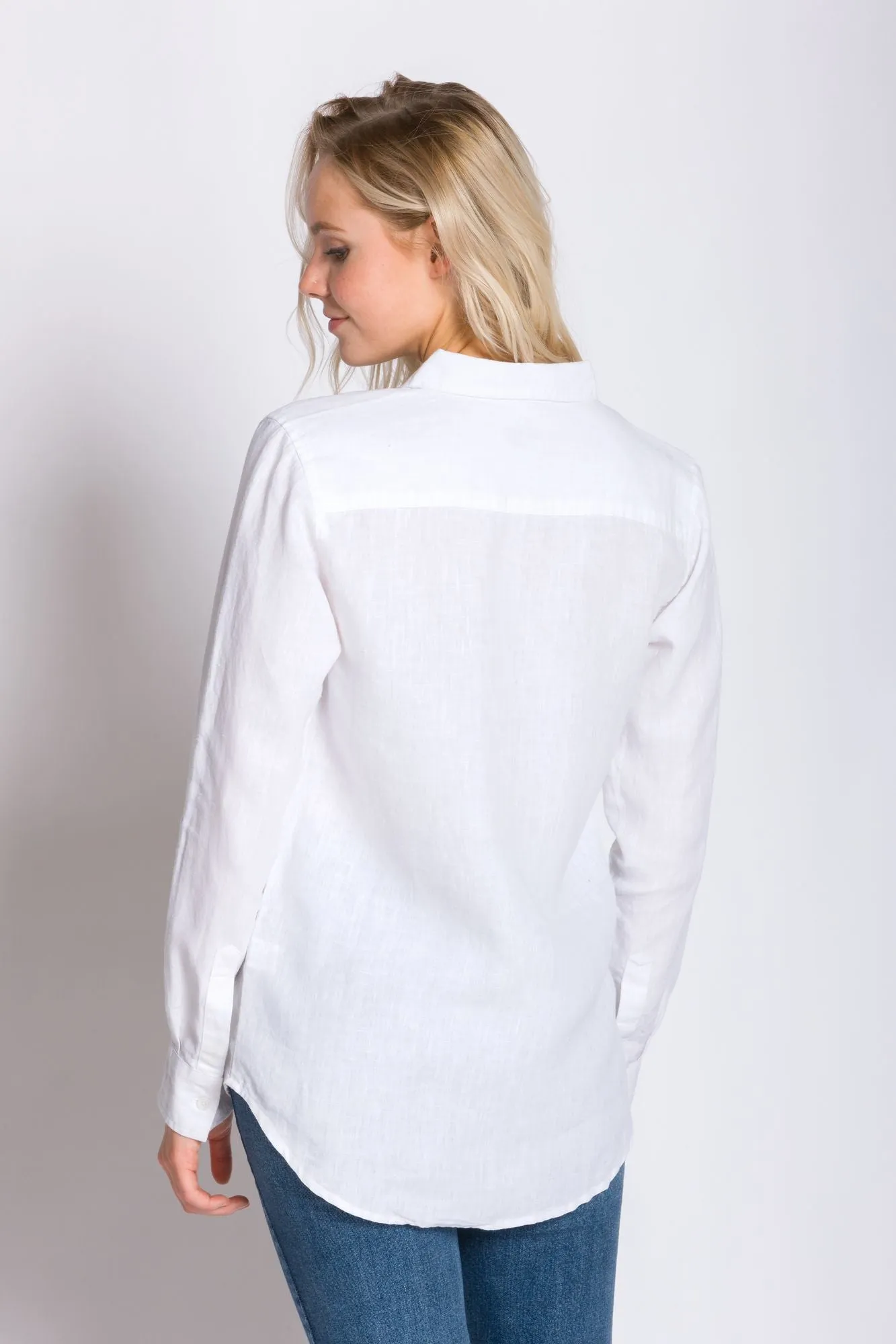 Delora | Women's Long Sleeve Linen Shirt