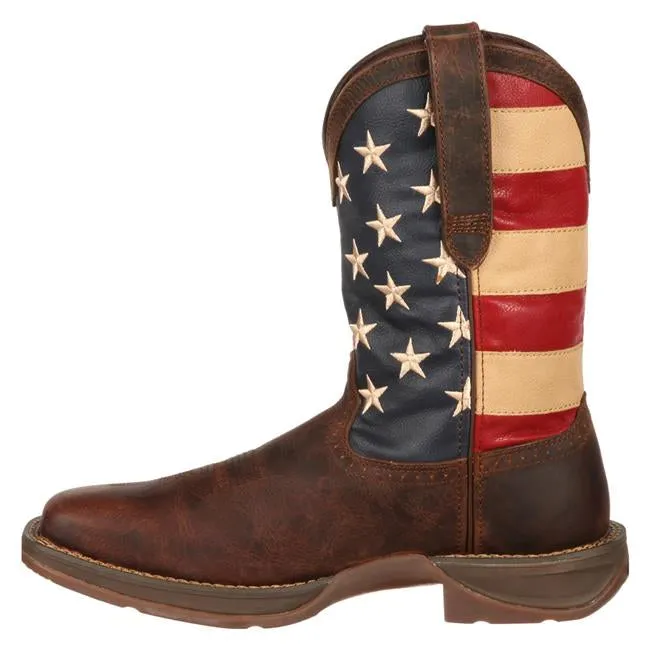 Durango Men’s Rebel Flag 12 Inch Pull On Soft Toe Work Boot