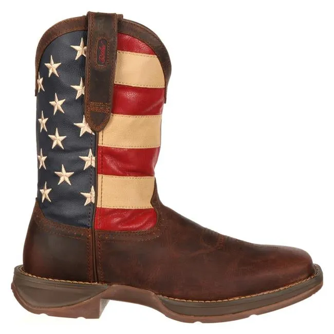 Durango Men’s Rebel Flag 12 Inch Pull On Soft Toe Work Boot