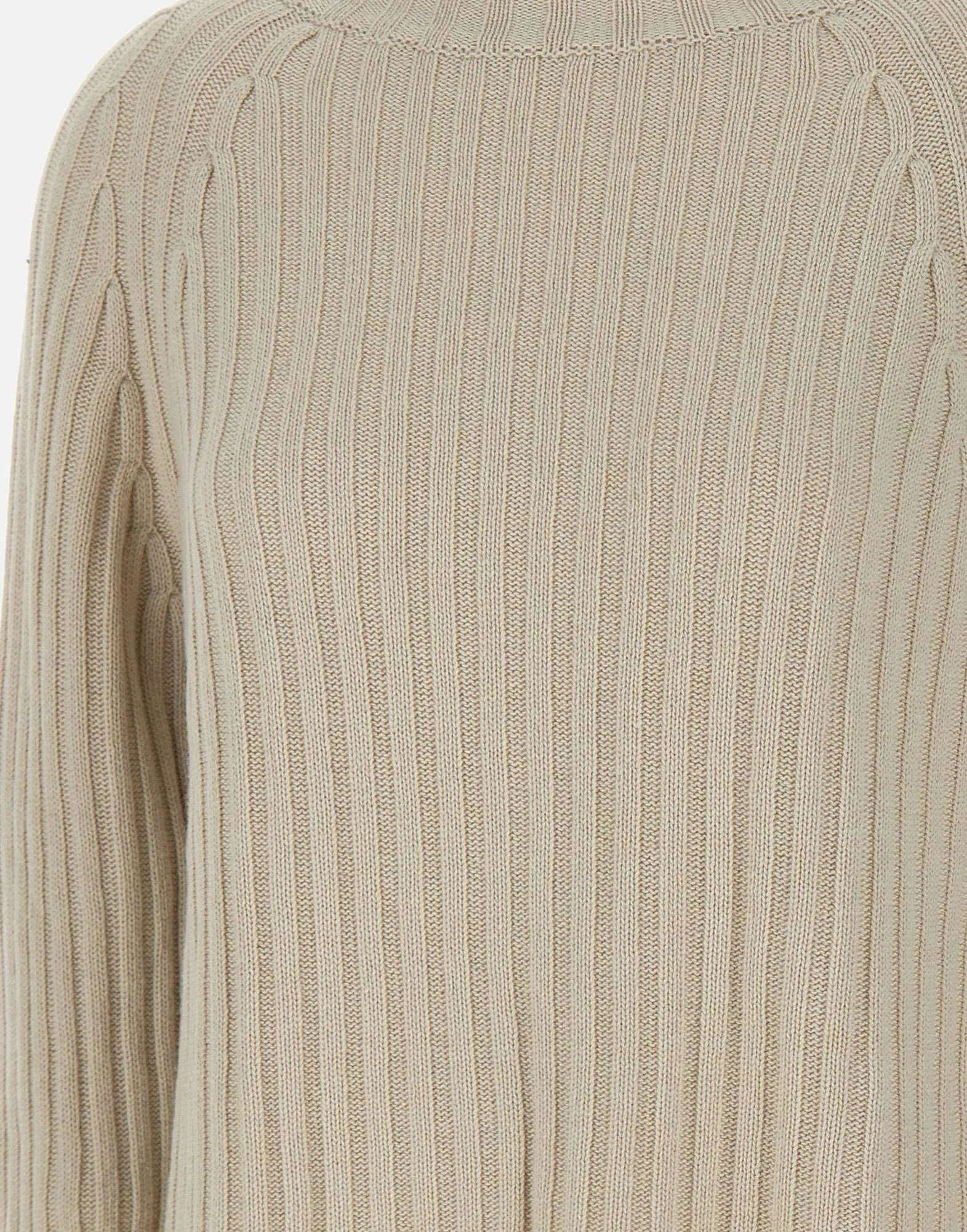 Ecrù Wool and Cashmere Viscose Sweater