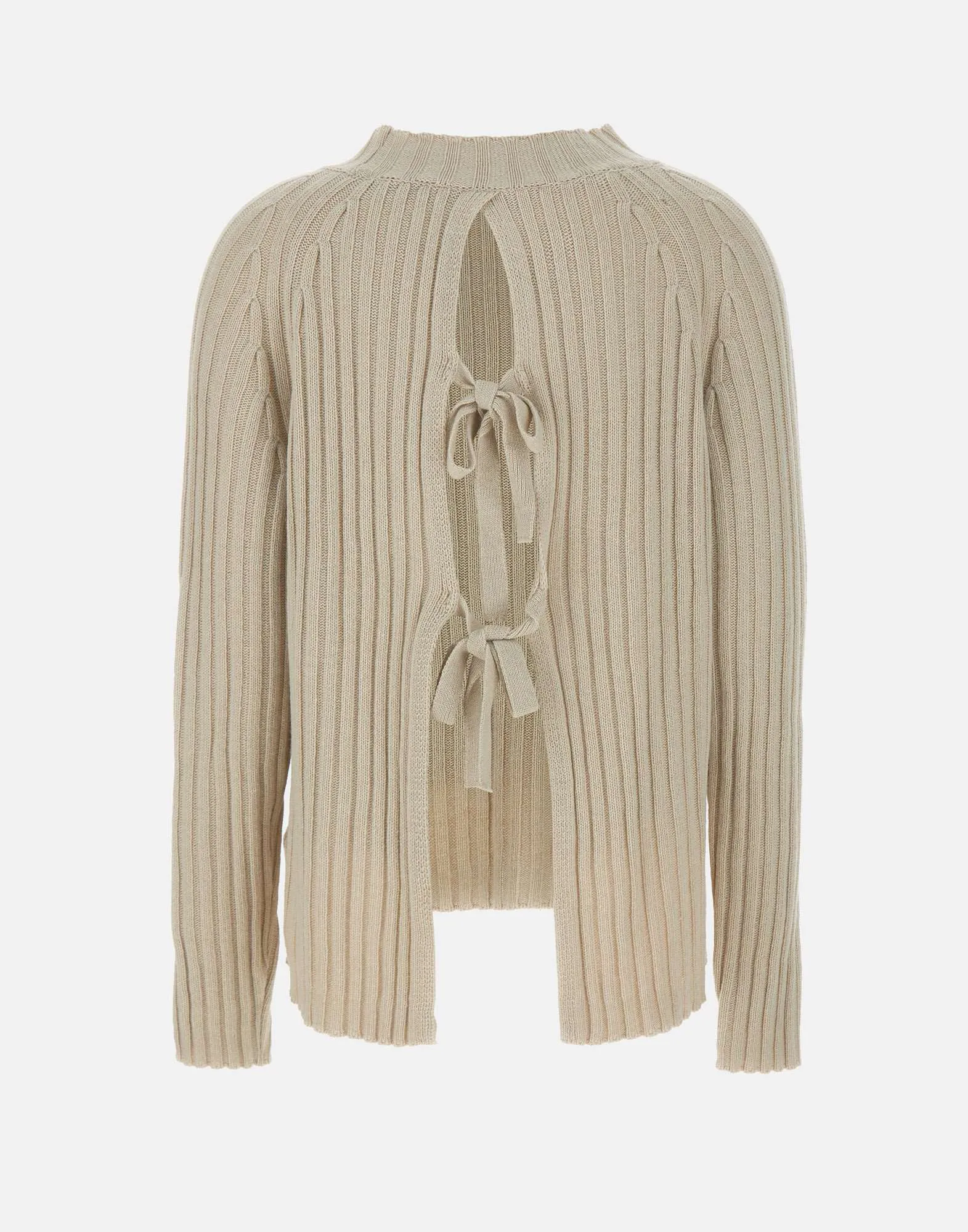 Ecrù Wool and Cashmere Viscose Sweater