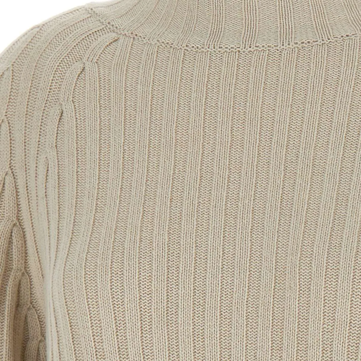 Ecrù Wool and Cashmere Viscose Sweater