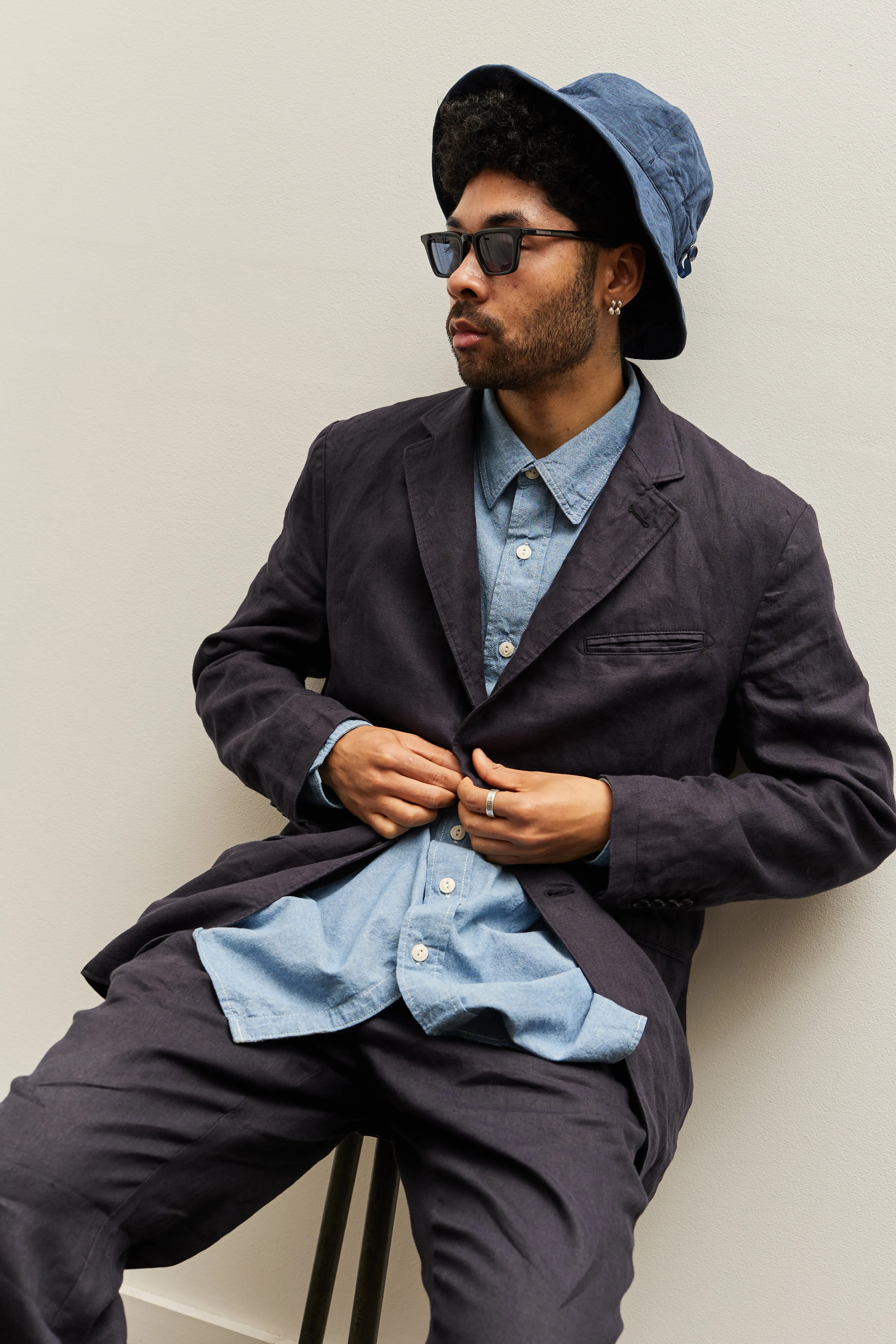 Engineered Garments Linen Twill Andover Jacket, Navy