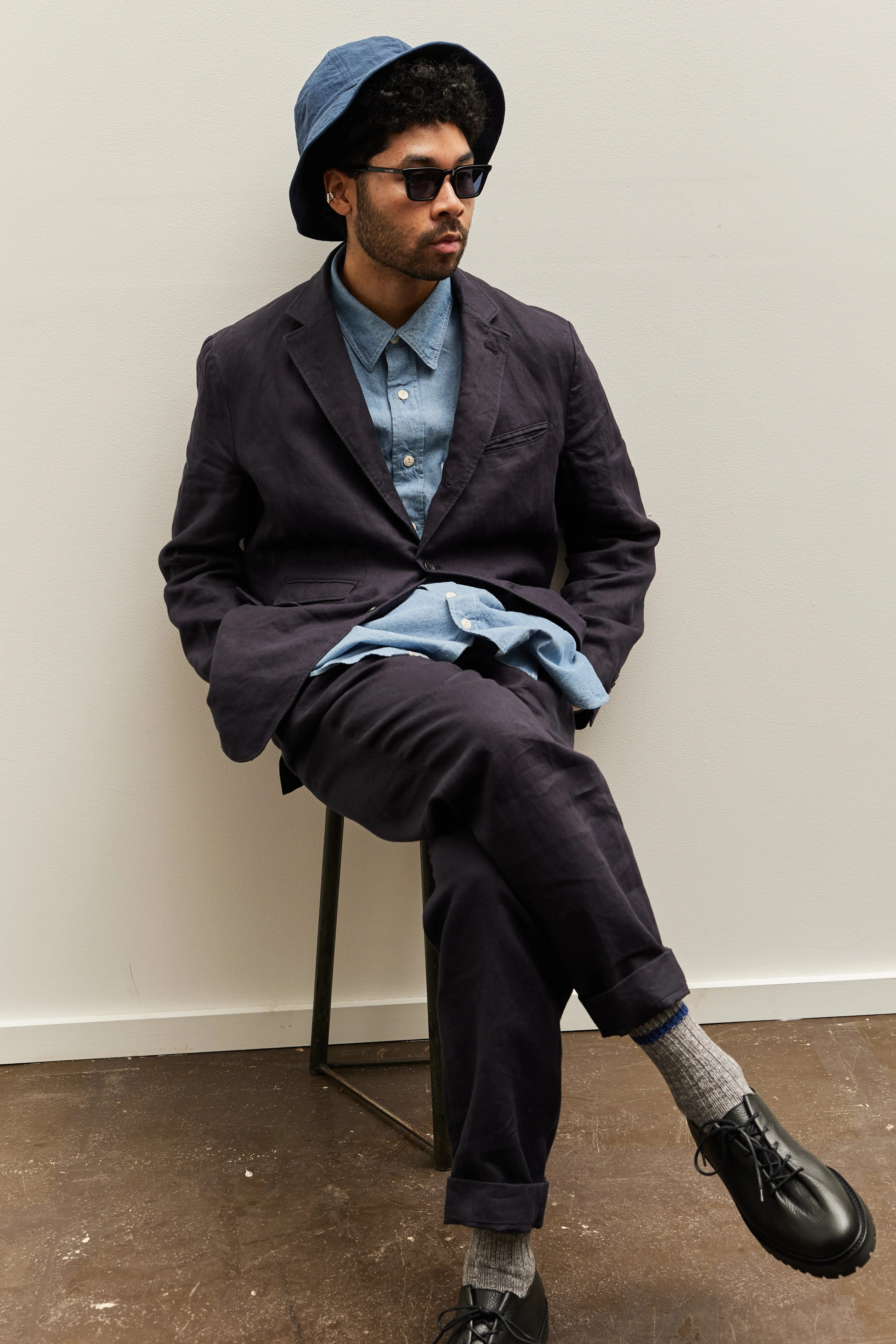 Engineered Garments Linen Twill Andover Jacket, Navy