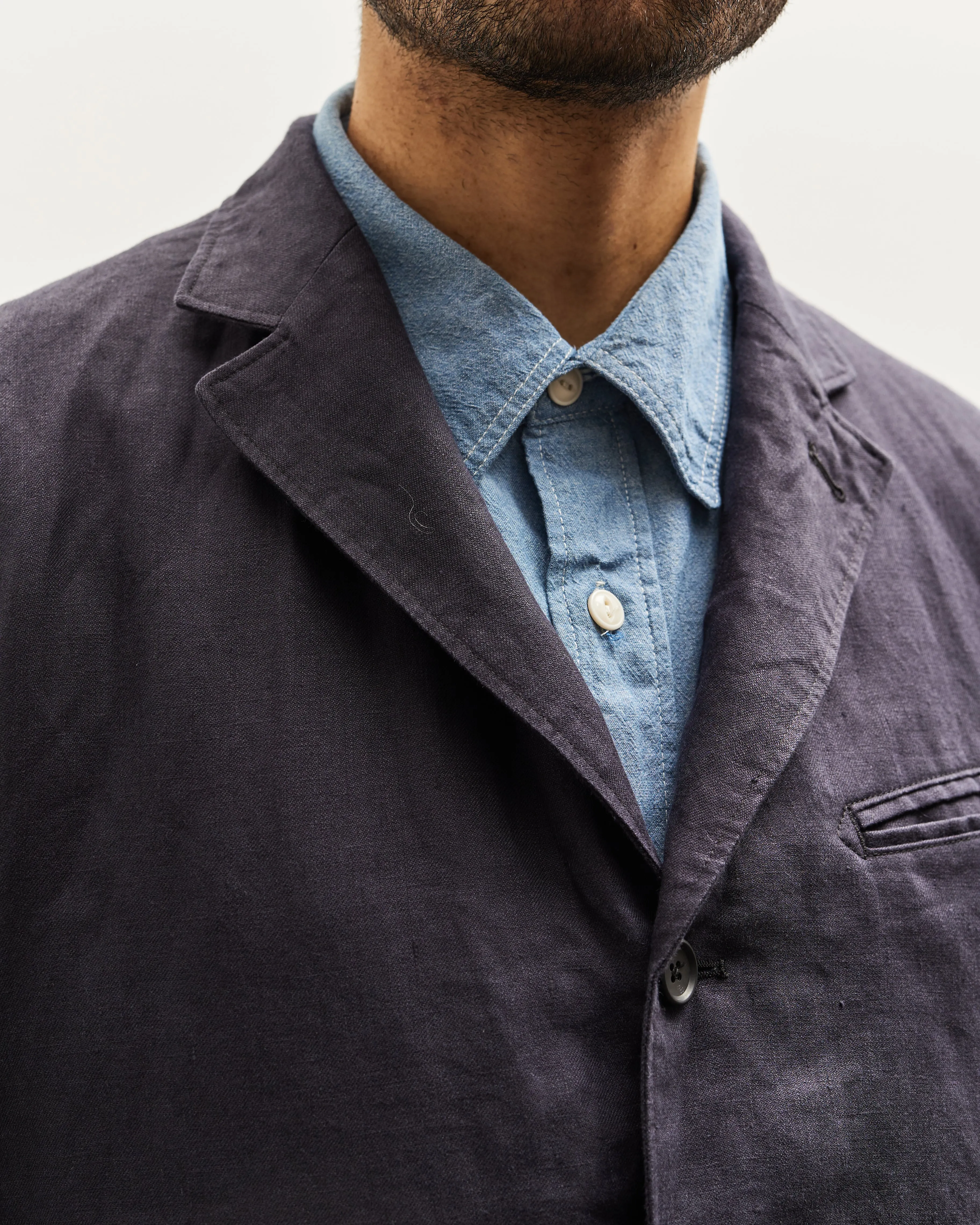 Engineered Garments Linen Twill Andover Jacket, Navy