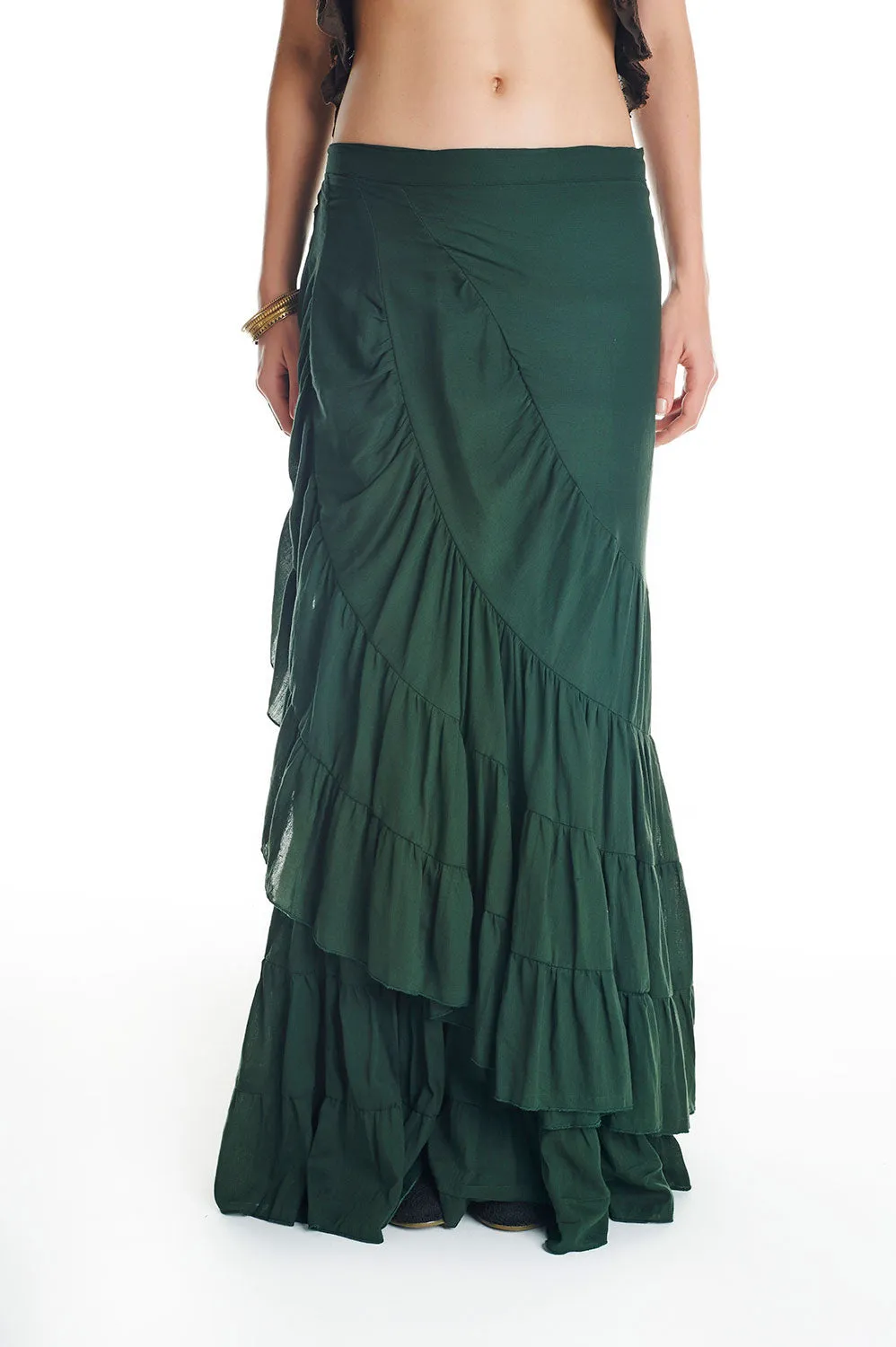 FLAMENCO URBAN GYPSY SKIRT GREEN