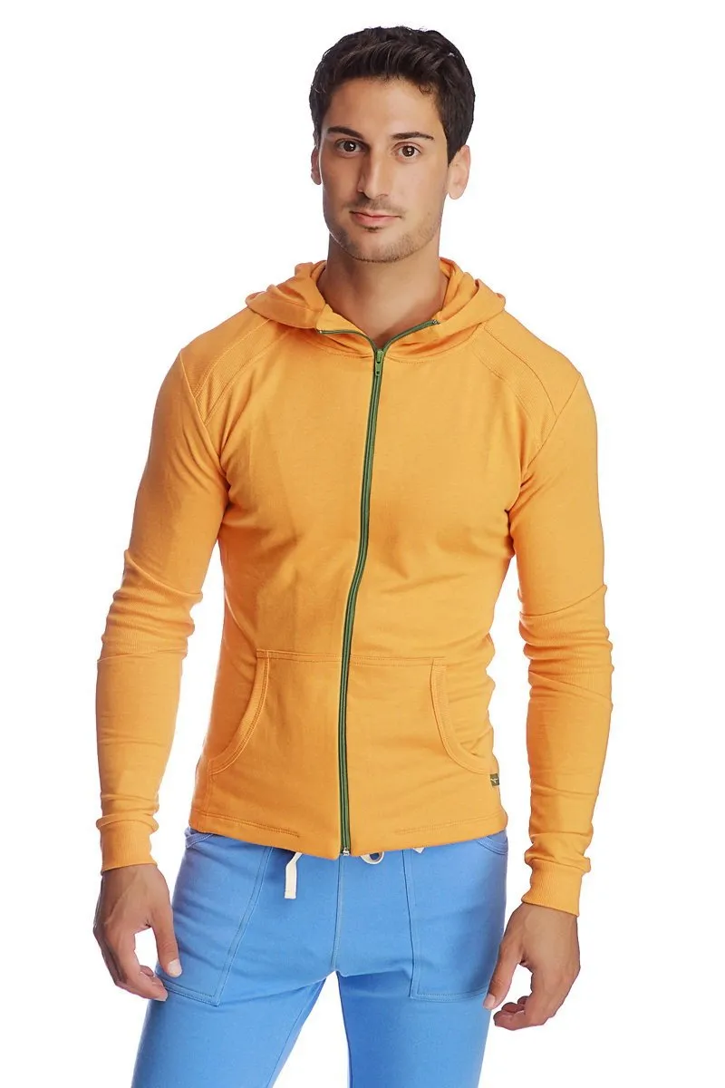 Form-fit Crossover Yoga Track Performance Hoodie (Sun Orange)