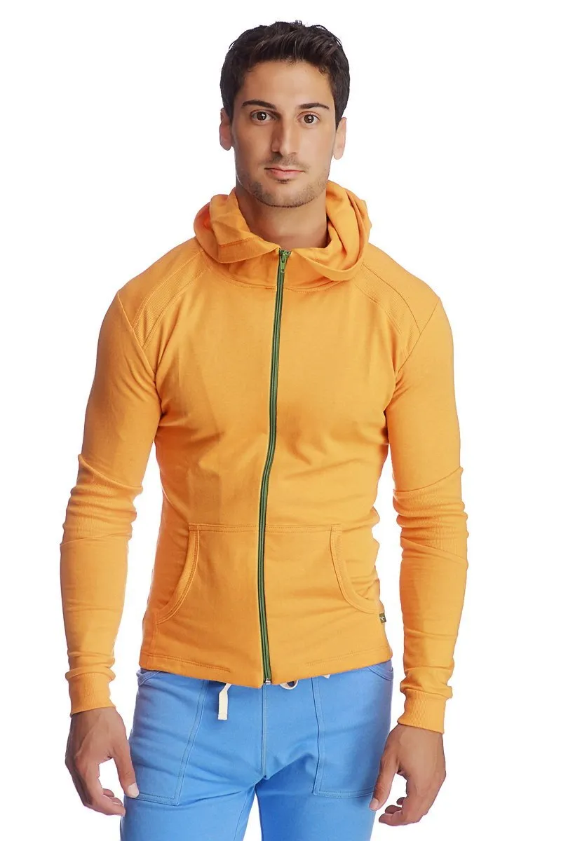 Form-fit Crossover Yoga Track Performance Hoodie (Sun Orange)