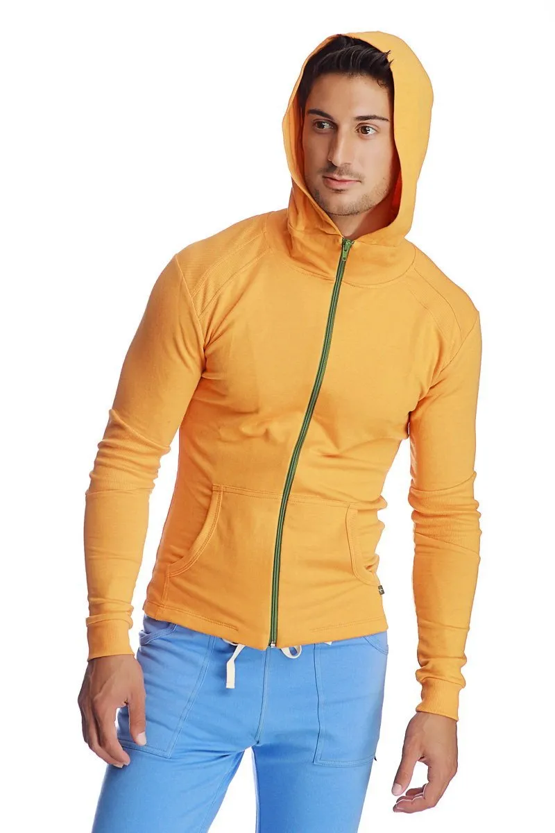 Form-fit Crossover Yoga Track Performance Hoodie (Sun Orange)