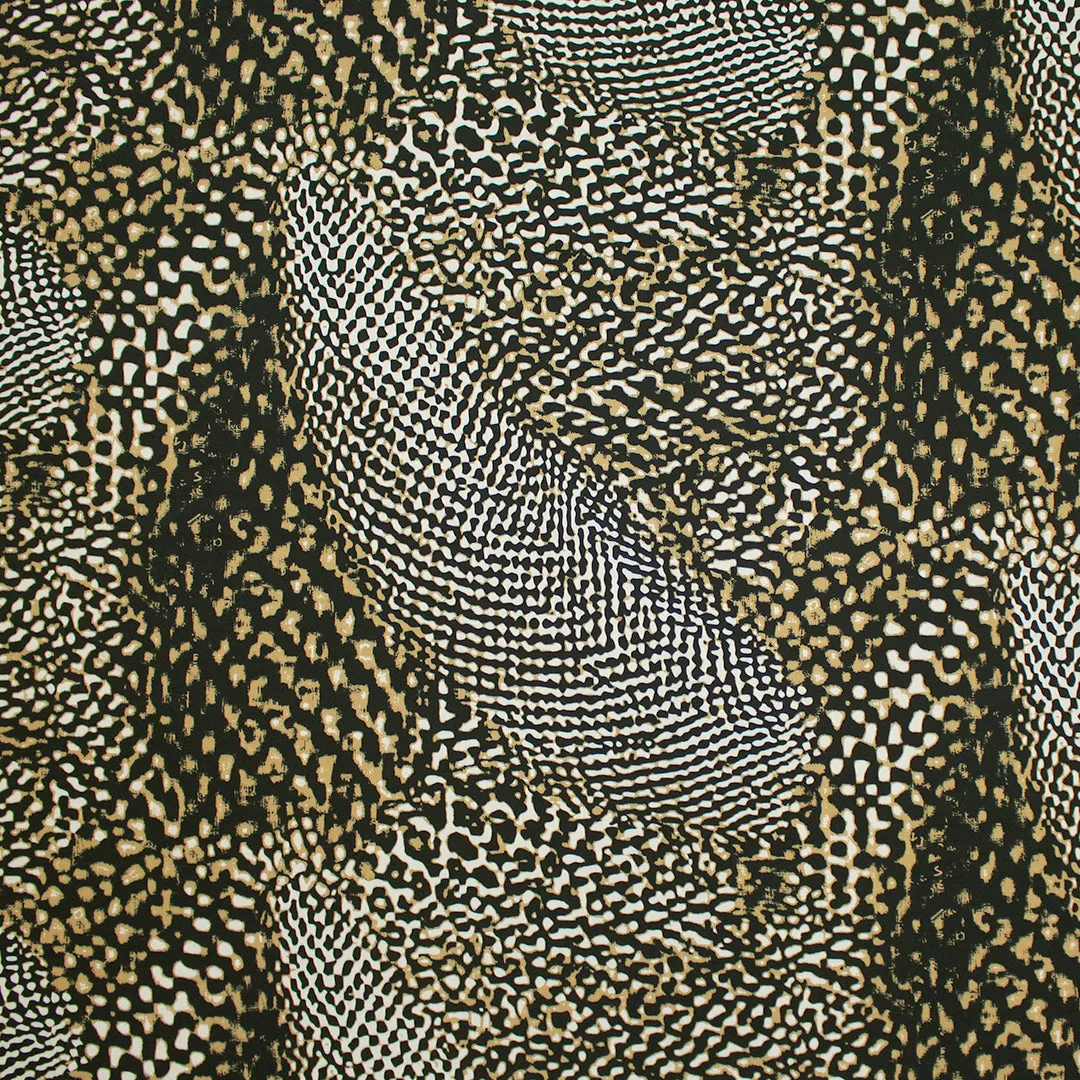 French 'leopard mirage' viscose crepe woven