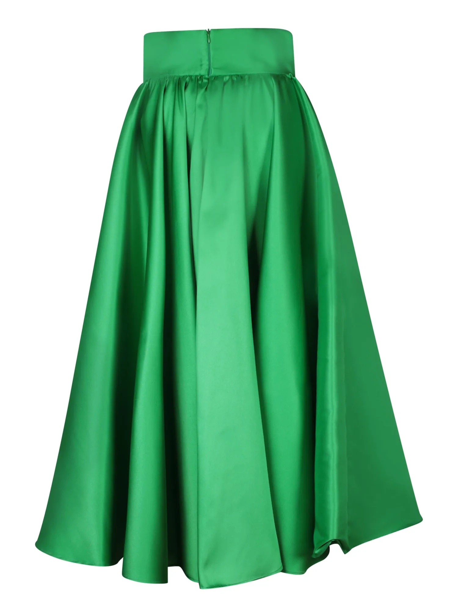 Green Mikado Long Skirt