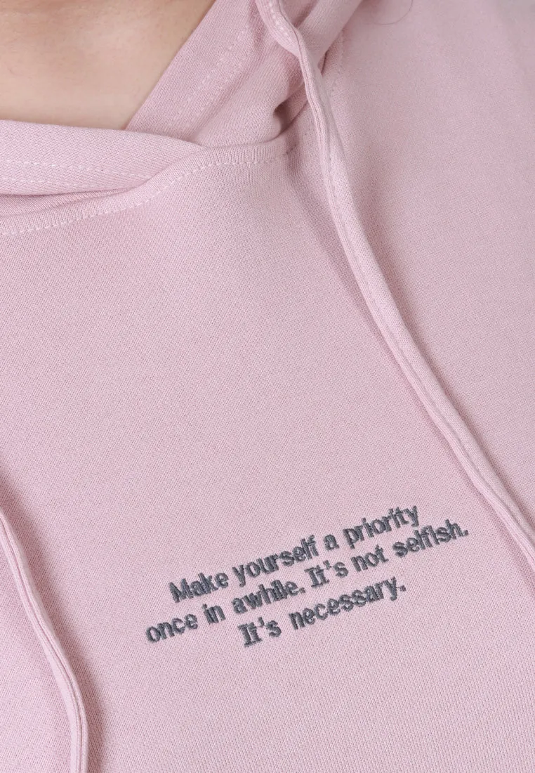 Hera Premium Staycation Long Sleeve Hoodie - Light Pink