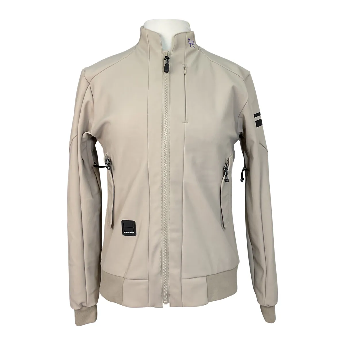 Horse Pilot Airbag Compatible Bomber Jacket in Sand - Women's Small