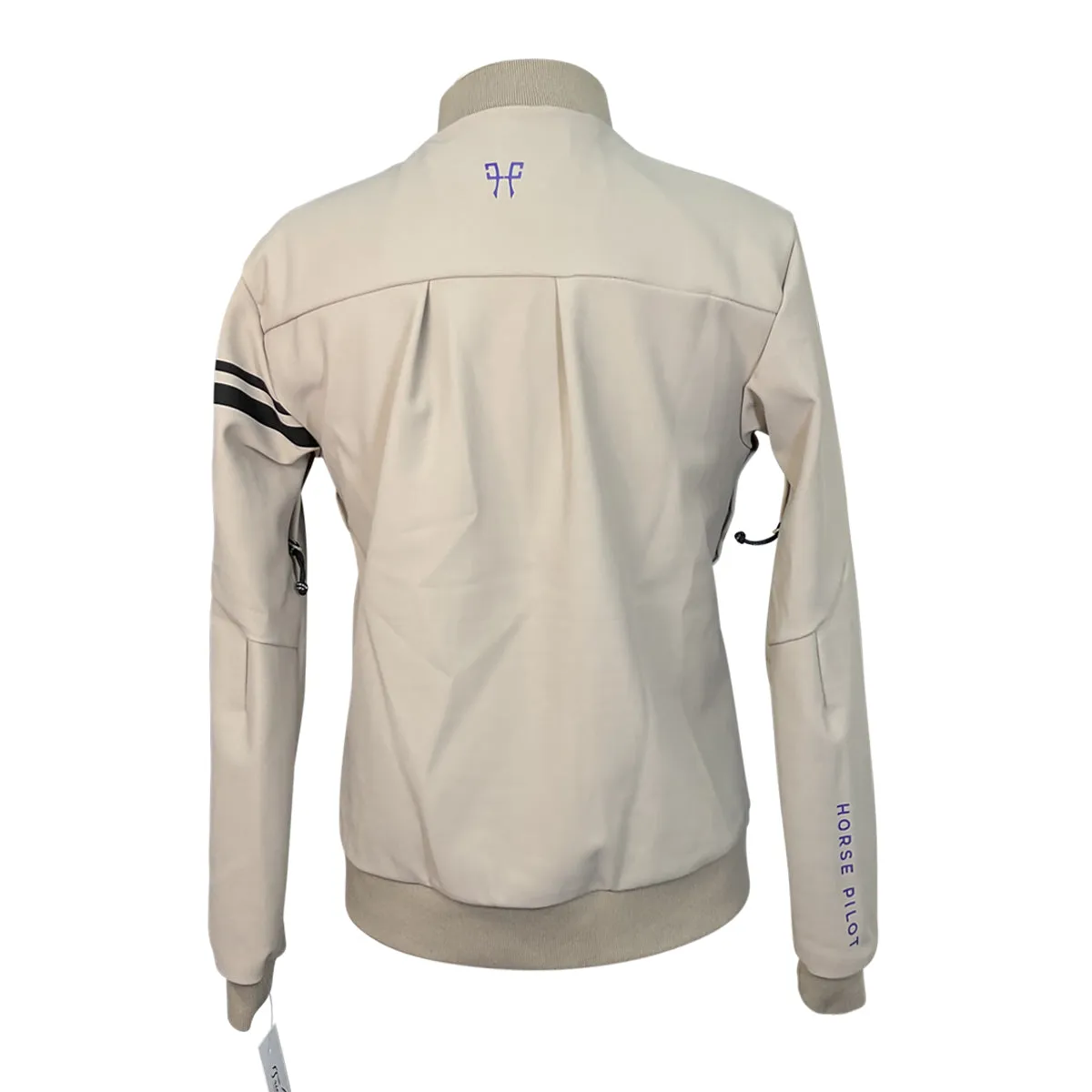 Horse Pilot Airbag Compatible Bomber Jacket in Sand - Women's Small