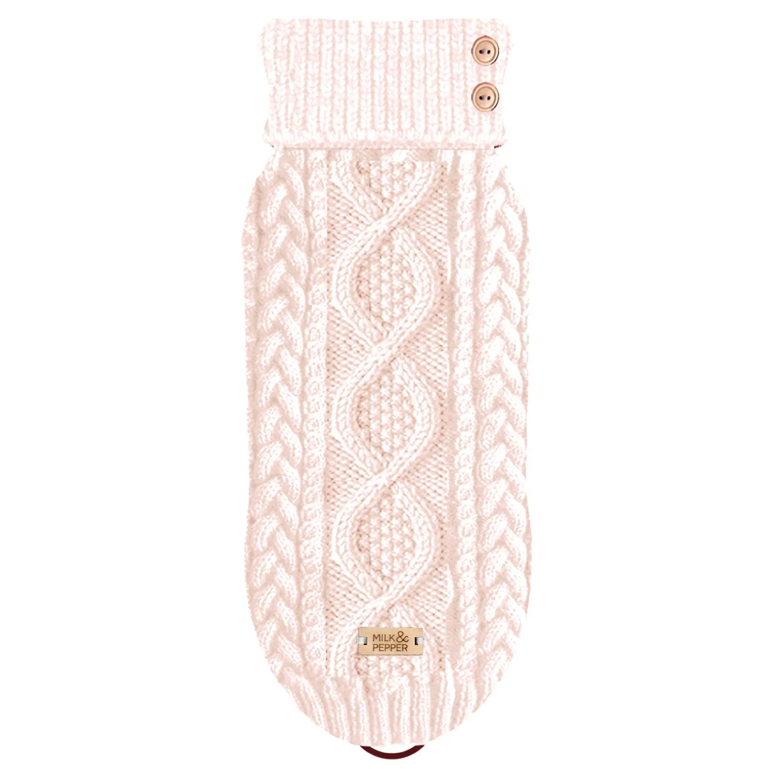 irvin cable knit sweater - pink