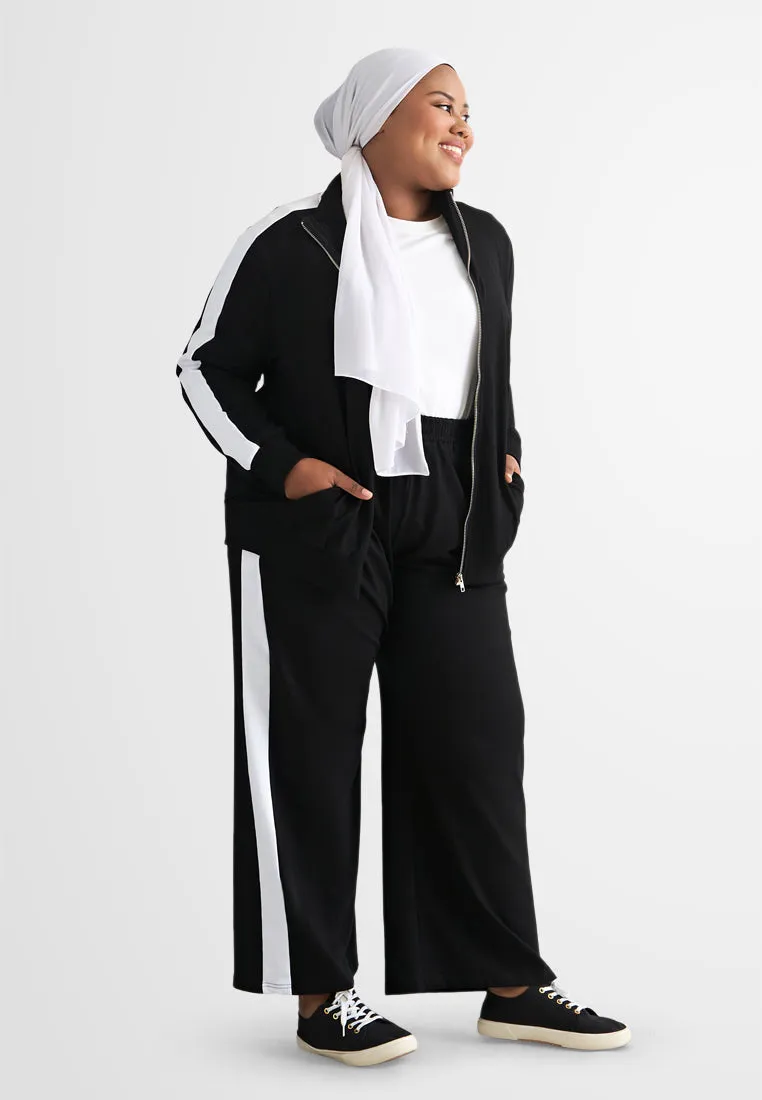 Jinjoo Wide Stripe Athleisure Pants