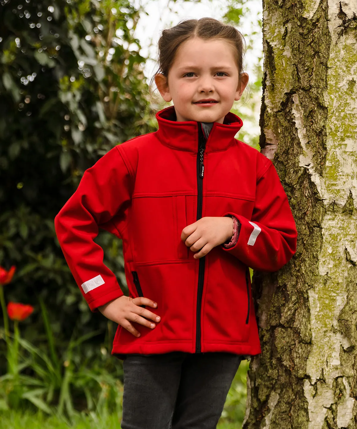 Junior classic softshell 3-layer jacket | Red