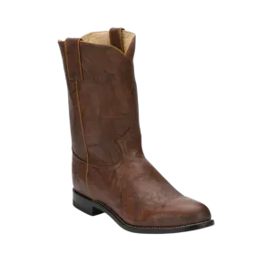 Justin Men's Jackson Chestnut Brown Roper Boots