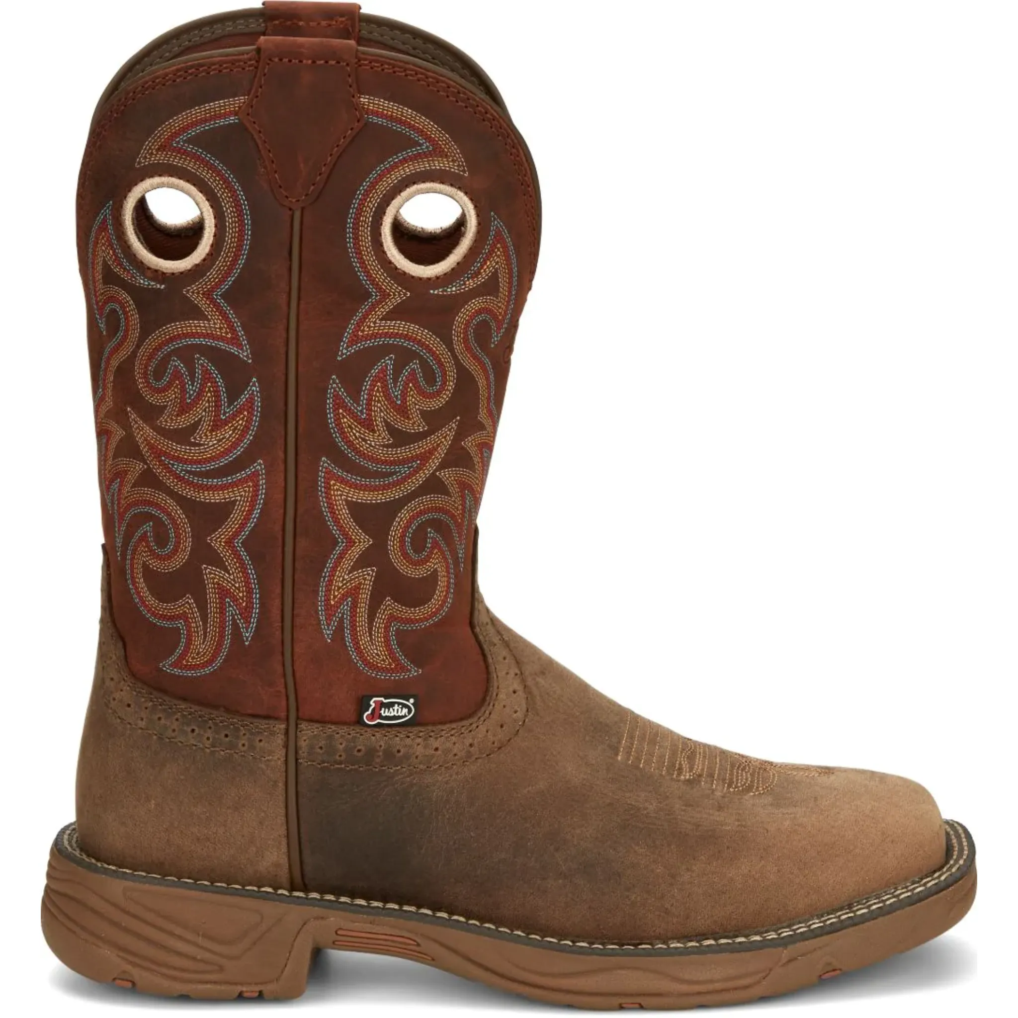 JUSTIN MEN'S RUSH WESTERN SQUARE TOE WESTERN BOOTS - SE7402