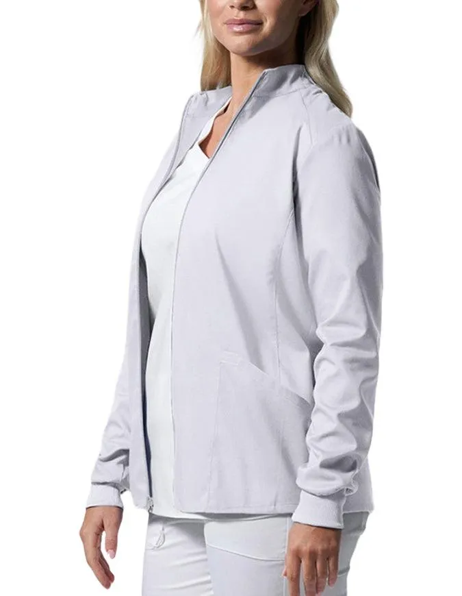 Landau ProFlex Women's Zip Front Mock Neck Scrub Jacket