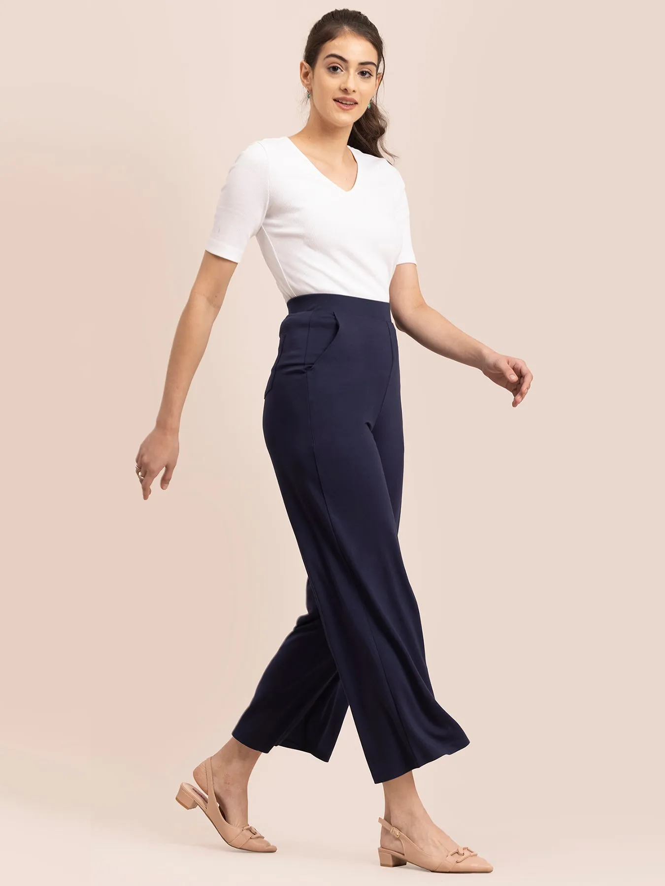 LivIn Air Wide Leg Pants - Navy