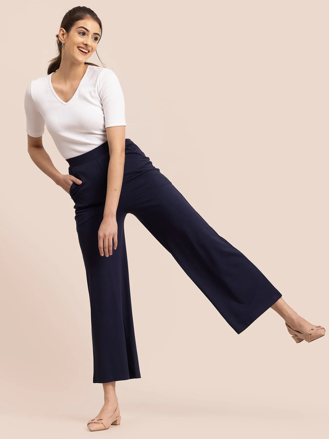 LivIn Air Wide Leg Pants - Navy