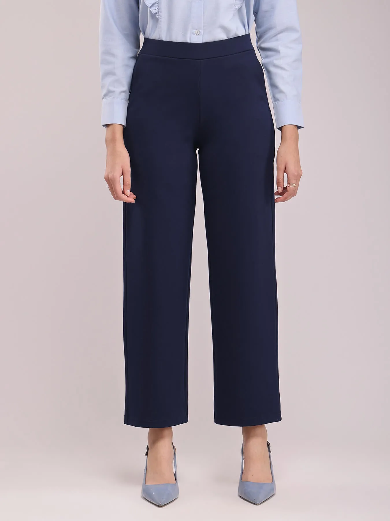 LivIn Wide Leg Pants - Navy