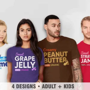 Matching Peanut Butter and Jelly T Shirts